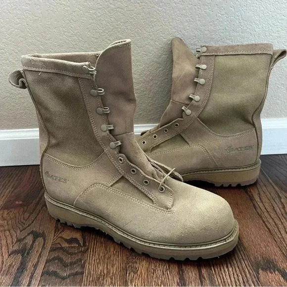 Bates Gore-Tex Military Combat Desert Tan Boots 03-D-0321 Men’s 11 R Leather - Picture 1 of 16